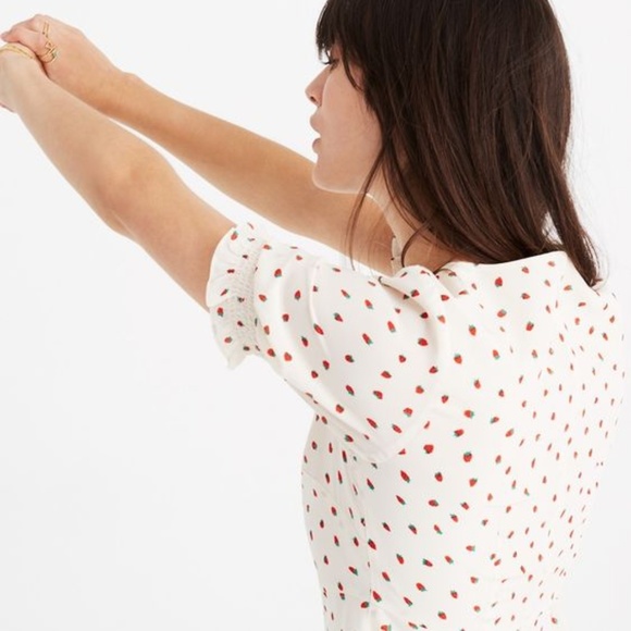 Madewell Silk Clover Button-Front Dress Sz 8 - Picture 3 of 5